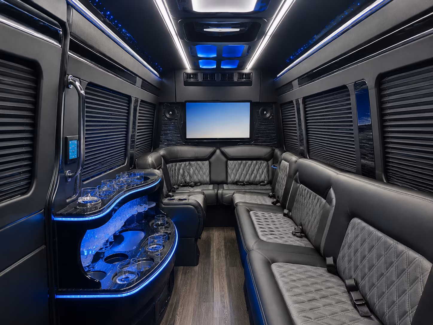 bridal party sprinter vans and limos for lauderhill wedding day pickups